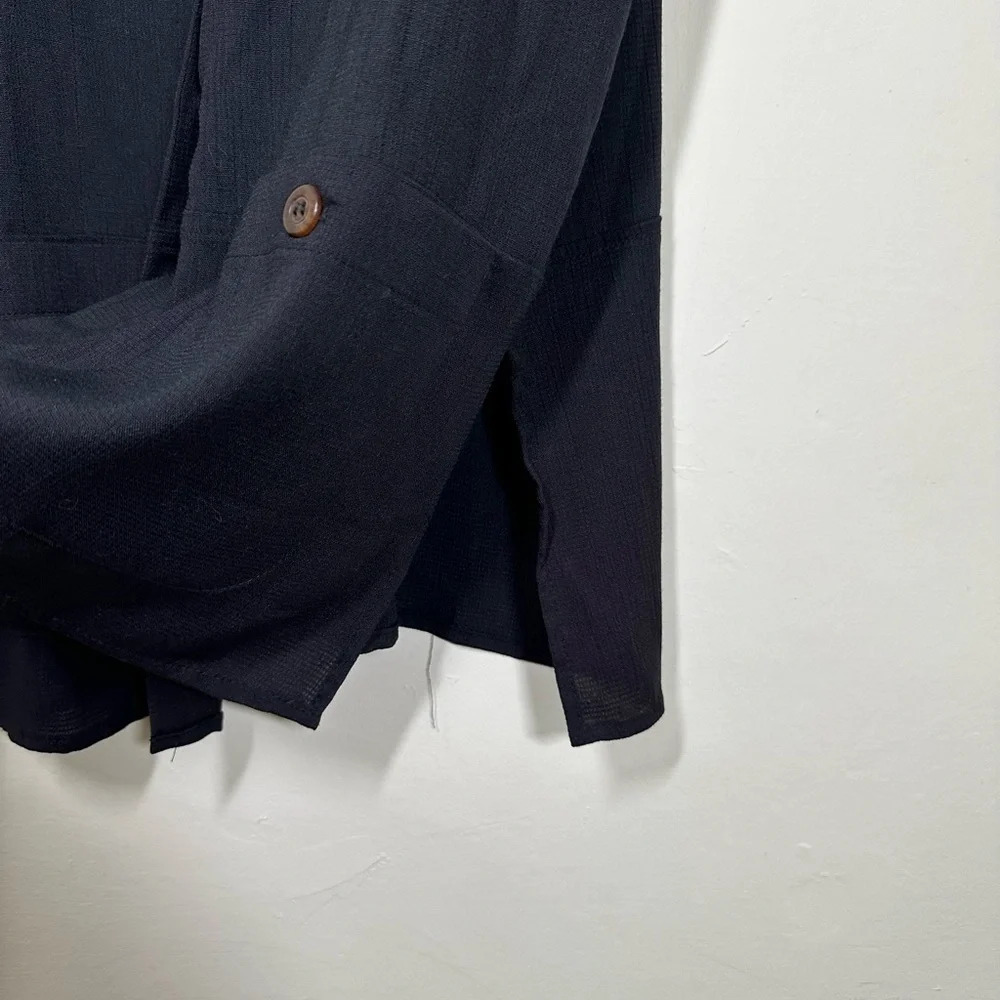 Vintage 1990s Diane Von Furstenberg Top Size S Color Authority Shirt Black - Picture 4 of 7